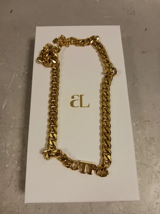 ABBOTT LYON PERSONALISED 'TP' CHAIN LINK NECKLACE 