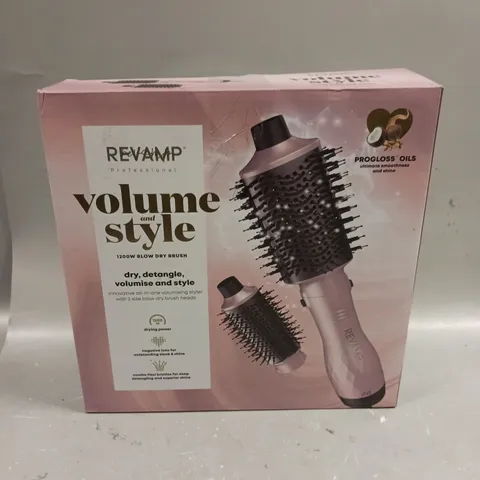 BOXED REVAMP VOLUME & STYLE 1200W BLOW DRY BRUSH 