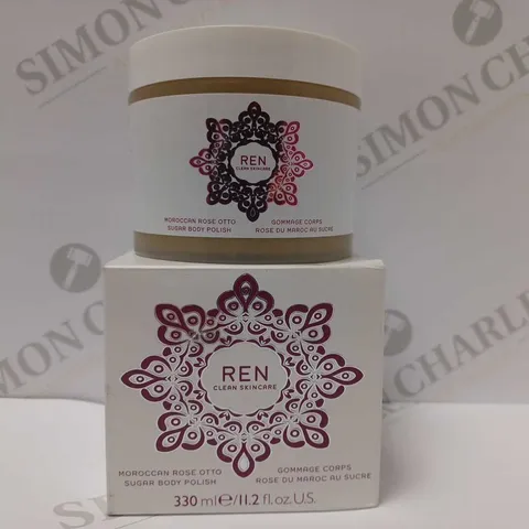 REN CLEAN SKINCARE MOROCCAN ROSE OTTO SUGAR BODY POLISH 330ML