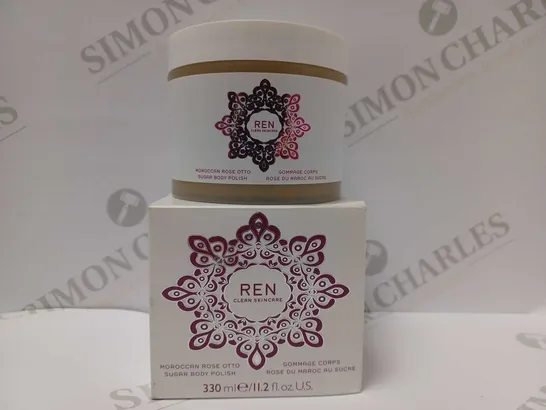 REN CLEAN SKINCARE MOROCCAN ROSE OTTO SUGAR BODY POLISH 330ML