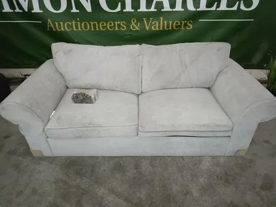 LIGHT GREY FABRIC 3-SEATER SOFA