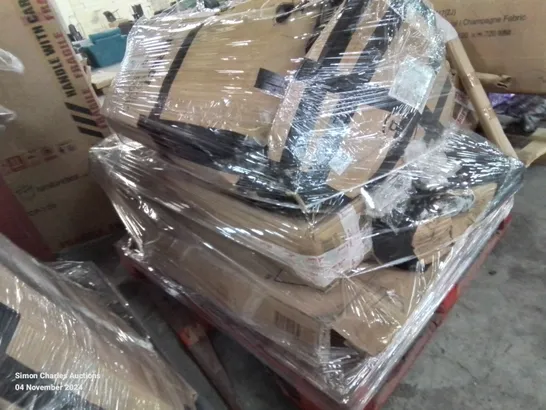 PALLET CONTAINING VARIOUS BOXED FURNITURE PARTS AND OTHER HOUSEHOLD ITEMS ETC.