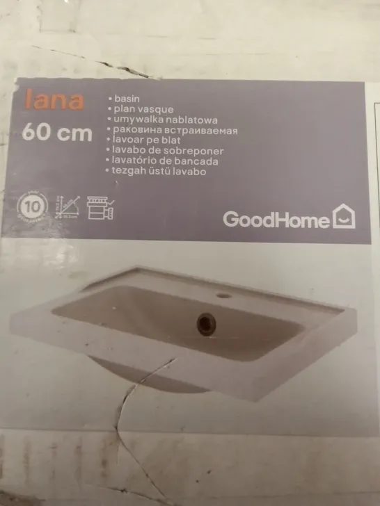 BOXED LANA 60CM BASIN - WHITE