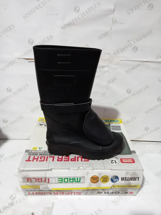 BOXED BRAND NEW PAIR OF COFRA EVANIT BLACK SAFETY WELLINGTON BOOTS SIZE 8