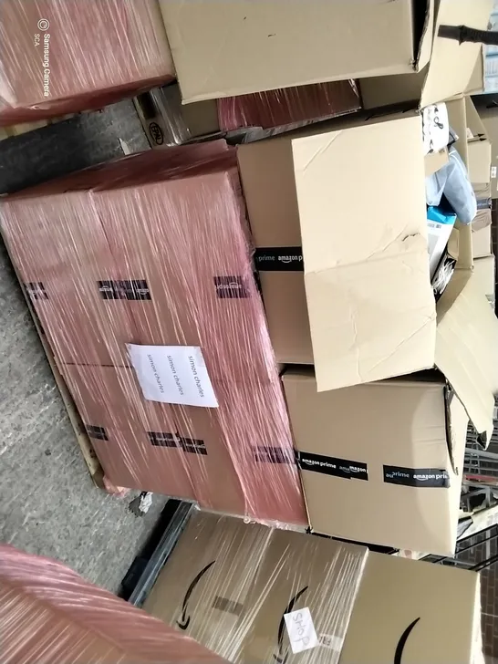 PALLET OF ASSORTED ITEMS TO INCLUDE DVDS, SOAP DISHES, BOOKS, STENCILS ETC