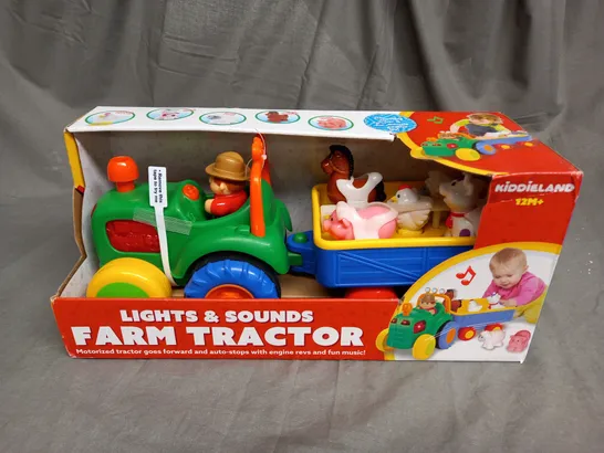 KIDDIELAND LIGHTS AND SOUNDS FARM TRACTOR - AGES 12M+