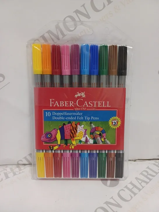 FABER-CASTELL 10 PACK OF DOUBLE ENDED FELT TIP PENS