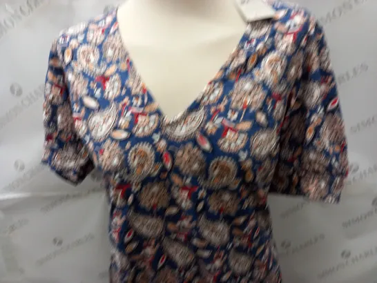 BODEN V-NECK FLORAL DRESS - UK 12 R