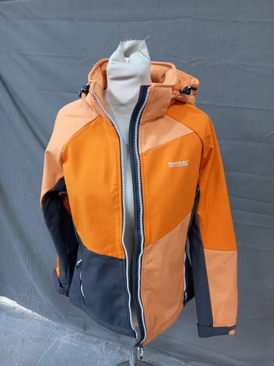 REGATTA GREAT OUTDOORS ORANGE PADDED JACKET WITH HOOD - UK 10