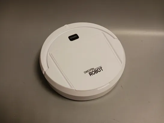 SWEEPER ROBOT IN WHITE WITH SPRAY FUNCTION AND INTELLIGENT RECOGNITION FOR VACCUMMING, WET AND DRY MOPPING AND SWEEPING INCLUDES CHARGING CABLE