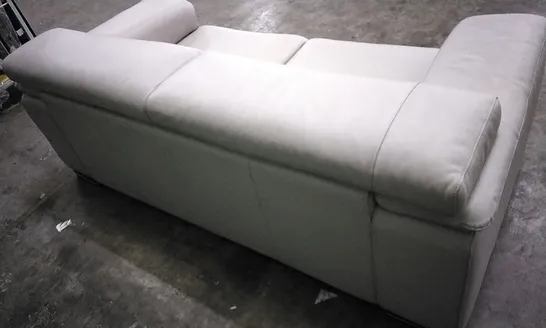 QUALITY ITALIAN DESIGNER MELO SOFA WHITE GREY LEATHER