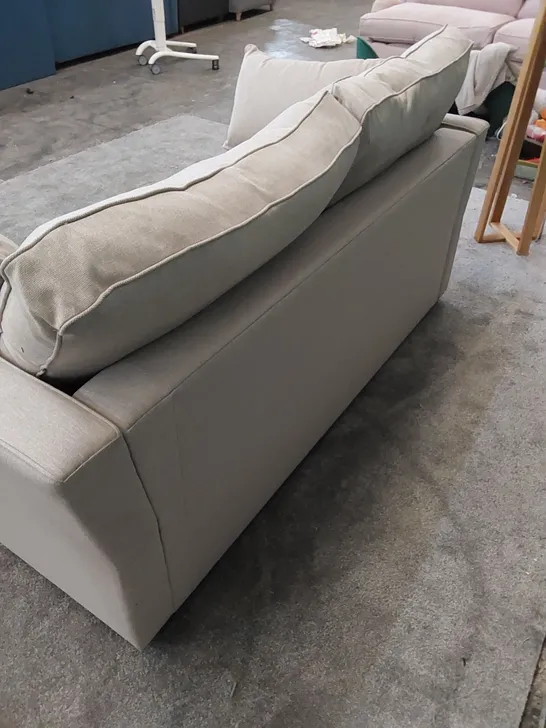 THE AMESBURY 3-SEATER SOFA UPHOLSTERED IN OAT FABRIC