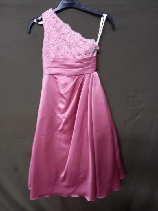 MARK LESLEY PINK EMBELLISHED OCCASIONAL DRESS - SIZE 6