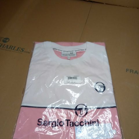 SERGIO TACCHINI T-SHIRT CANDY PINK/WHITE SIZE XL