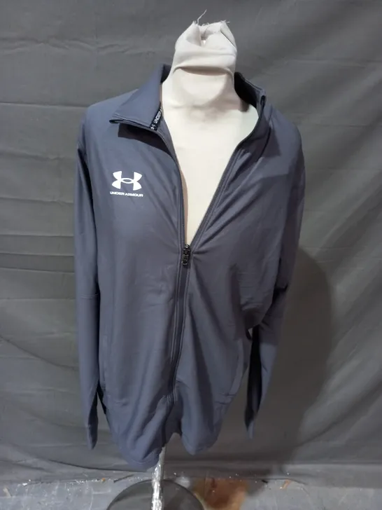 UNDER ARMOUR LIGHT GREY ZIP UP JACKET - MEDIUM