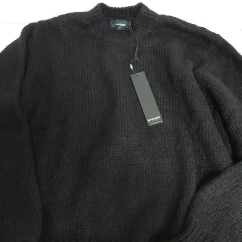 REPRESENT MOHAIR WOOL SWEATER IN BLACK - S