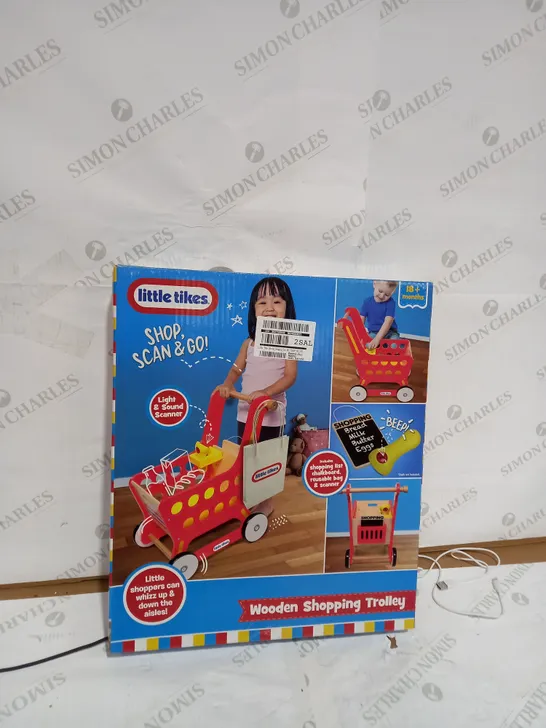 LITTLE TIKES WOODEN SHOPPING TROLLEY RRP £29.99