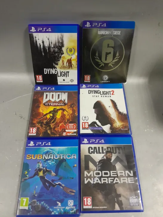 APPROXIMATELY 10 ASSORTED PLAYSTATION 4 VIDEO GAMES TO INCLUDE DYING LIGHT 2, MAD MAX, HORIZON ZERO DAWN ETC 