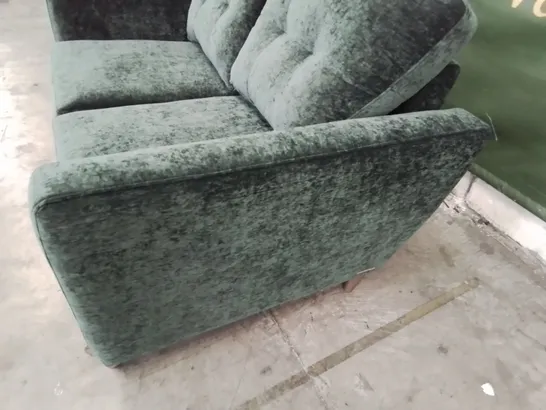 QUALITY BRITISH DESIGNER LOUNGE Co. HOLLY TWO SEATER SOFA PLUSH GREEN FABRIC 