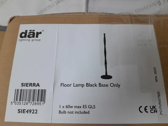 BOXED DAR LIGHTING SIERRA FLOOR LAMP IN BLACK 