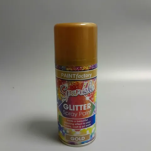 APPROXIMATELY 24 SEALED PAINT FACTORY SPARKLE GLITTER SPRAY PAINT 200ML - GOLD 