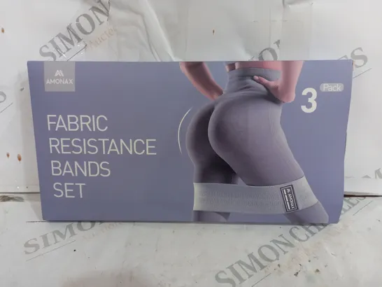 BOXED AMONAX FABRIC RESISTANCE BANDS SET 3 PACK