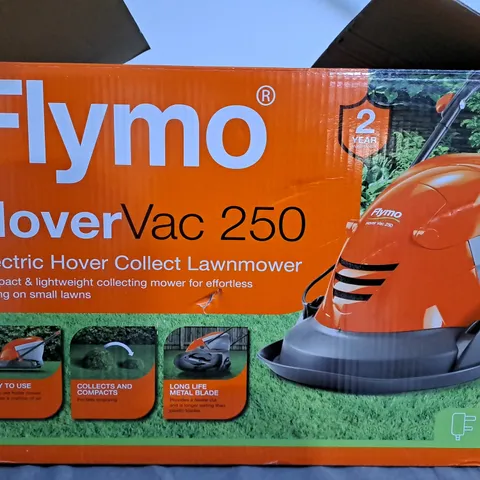 BOXED FLYMO HOVER VAC 250 LAW MOWER