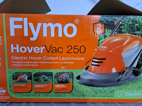 BOXED FLYMO HOVER VAC 250 LAW MOWER