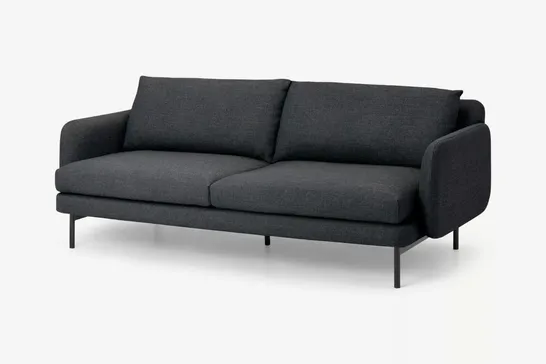 BRAND NEW BOXED MADE.COM MIRO 3 SEATER SOFA, GRAPHITE WEAVE (1 BOX)