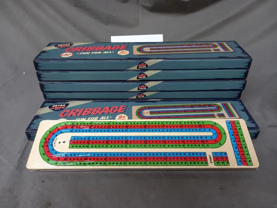 RETRO GAMES X6 CRIBBAGE BOARDS