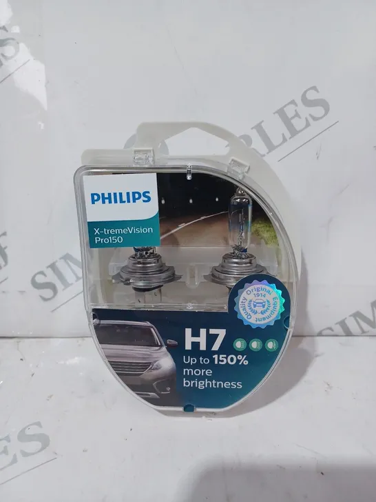 BOXED PHILIPS X-TREMEVISION PRO150 H7 CAR HEADLIGHT BULB