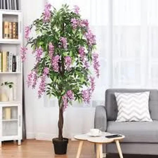 BOXED COSTWAY 6-FEET ARTIFICIAL WISTERIA SILK INDOOR-OUTDOOR TREE 