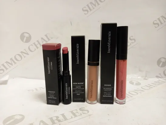 LOT OF APPROXIMATELY 20 BAREMINERALS LIP MAKE UP ITEMS