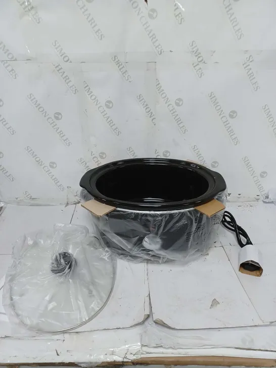 BOXED COOKSWORKS BLACK SLOW COOKER 6.5L