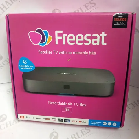 BOXED FREESAT RECORDABLE 4K TV BOX 1TB