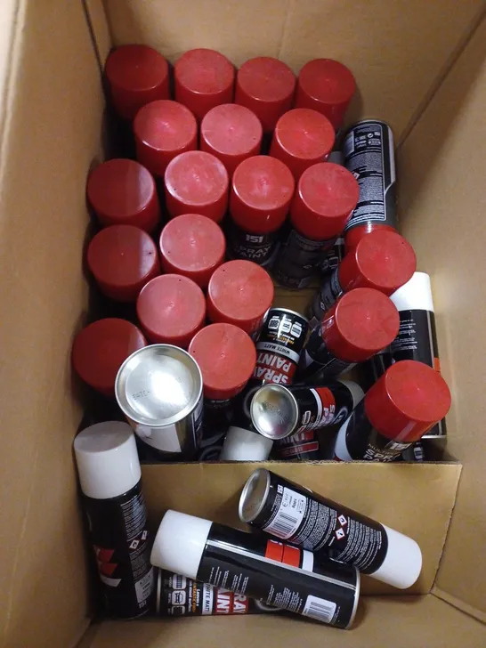 LOT OF ASSORTED SPRAY PAINTS 