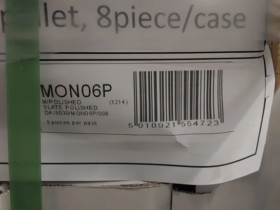 PALLET TO CONTAIN APPROX 32 X PACKS OF JOHNSON TILES MODERN SLATE POLISHED PORCELAIN FLOOR & WALL TILES - 8 TILES PER PACK // TILE SIZE: 600 X 300 X 9.5mm