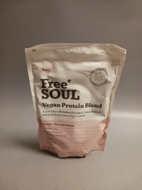 FREE SOUL VEGAN PROTEIN BLAND IN BERRY 600G