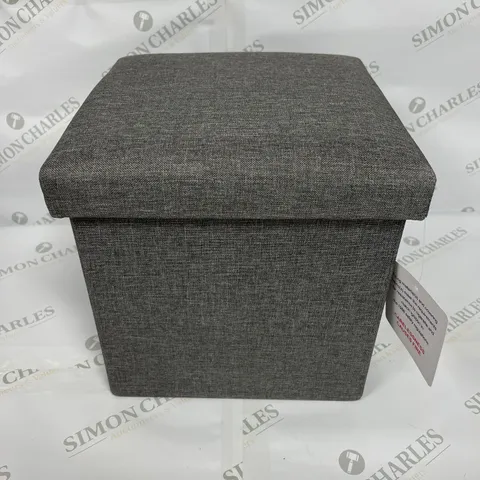 DARK GREY COLLAPSIBLE STORAGE OTTOMAN