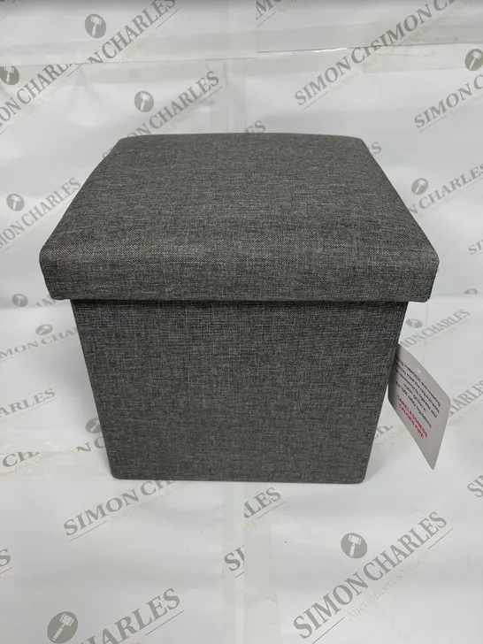 DARK GREY COLLAPSIBLE STORAGE OTTOMAN