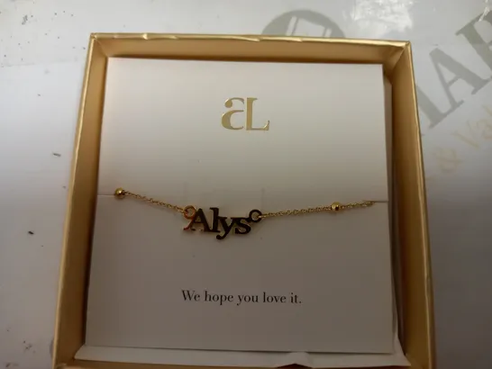 ABBOTT LYON GOLD EFFECT PERSONALISED `ALYS` NECKLACE