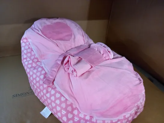 PINK BEAN BAG WITH BABY STRAP