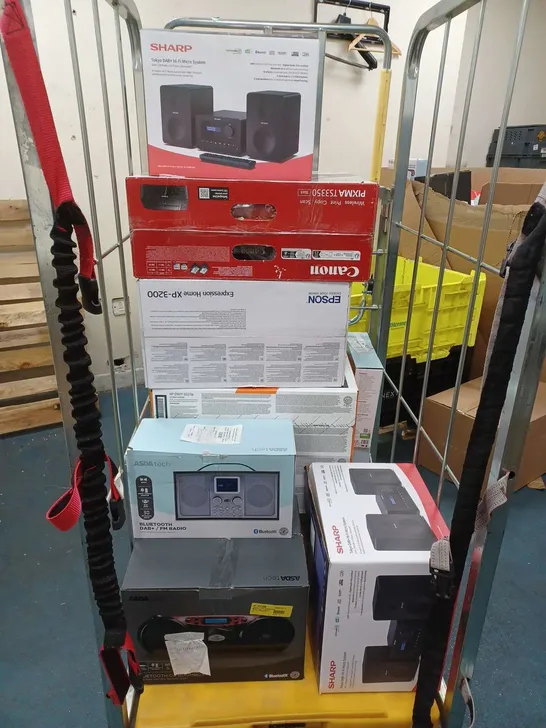 LOT OF APPROXIMATELY 11 ELECTRICAL ITEMS TO INCLUDE PRINTERS AND HI-FI SYSTEMS