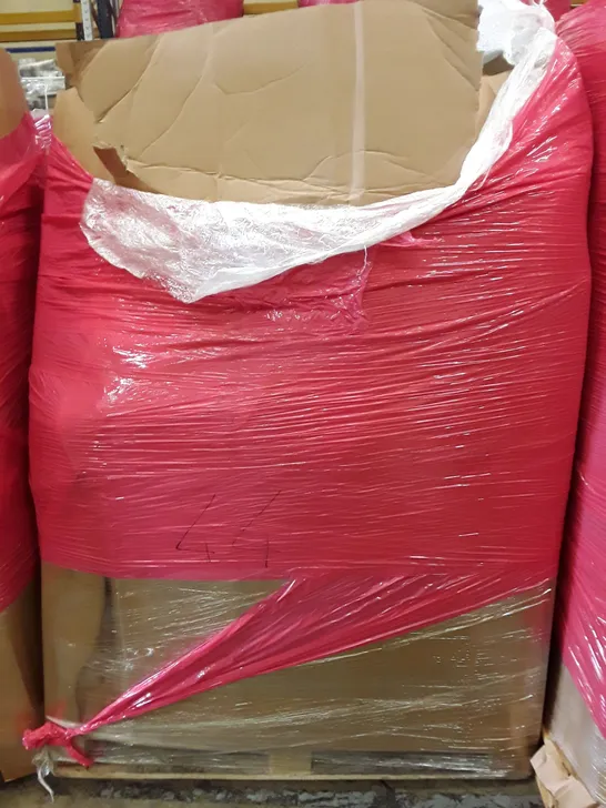 PALLET OF ASSORTED PRODUCTS INCLUDING SENSOR BIN, TOILET SEAT, BAGGED TENT, SCOOTER, PROJECTION SCREEN