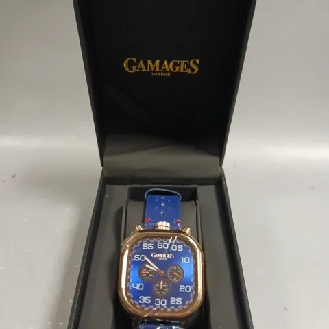 GAMAGES OF LONDON LIMITED EDITION HAND ASSEMBLED VERTICAL ASTUTE AUTOMATIC BLUE