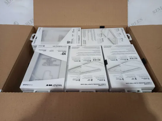 BOX OF 79 BRAND NEW TECH 21 PURECLEAR 10FT DROP PROTECTION ULTRA-THIN ANTI-YELLOWING SAMSUNG GALAXY S9+ PHONE CASES