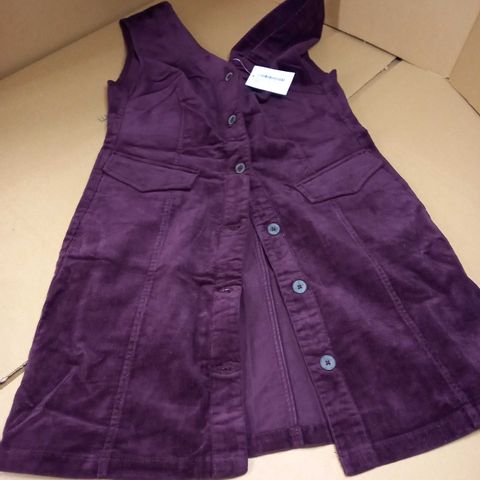 DOROTHY PERKINS BERRY BUTTON DOWN CORD PINNY DRESS - SIZE 10