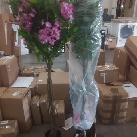 TWO BOXED LARGE ARTIFICIAL WISTERIA TREES 120cm