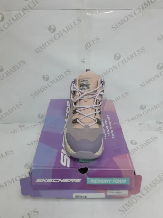 SKECHERS HIGH TOP LACE UP HIKER BOOTS (LAVENDER), SIZE 6.5 UK