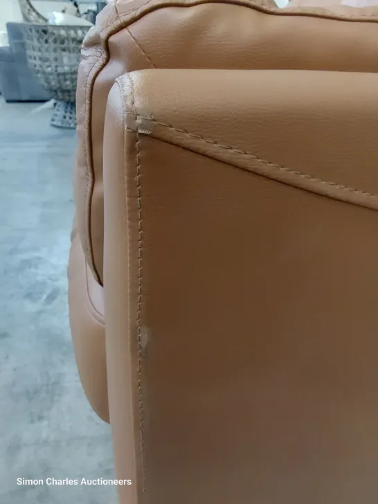 DESIGNER GRADE 1 2 SEATER TAN SOFA